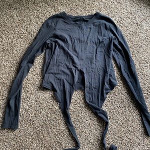 Lululemon Tie Long Sleeve Top - Black